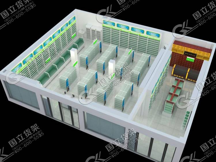 藥房貨架3D擺放圖