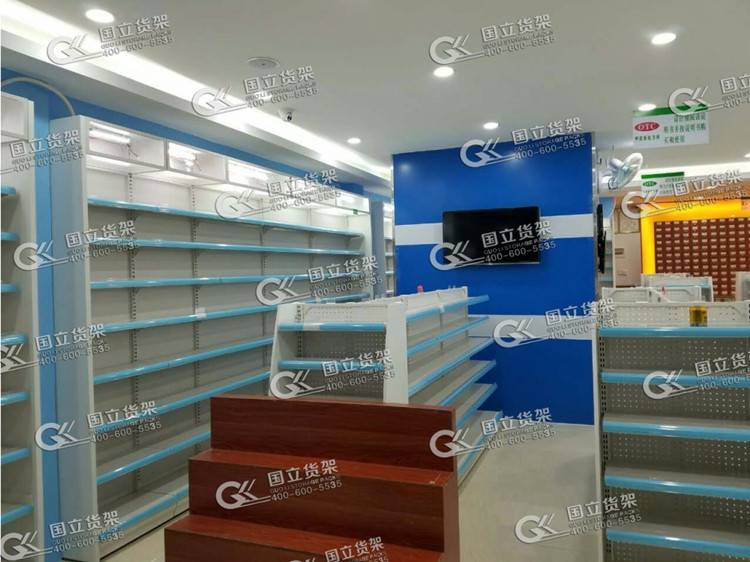 藥房處方柜單面展示架場景圖