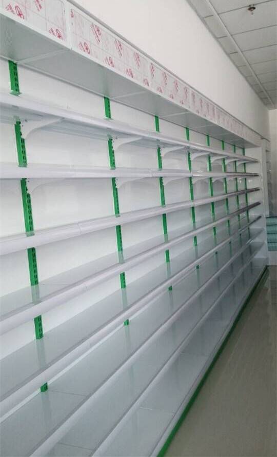 綠色立柱藥店單面架