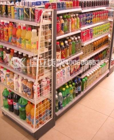 超市便利店飲料雙面貨架