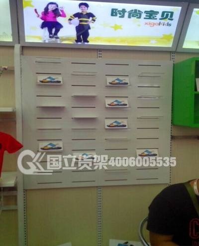 兒童鞋單面掛墻展示貨架
